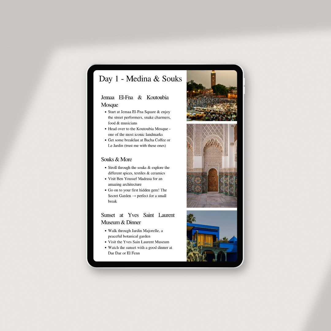 Marrakesh 72h Travel Guide